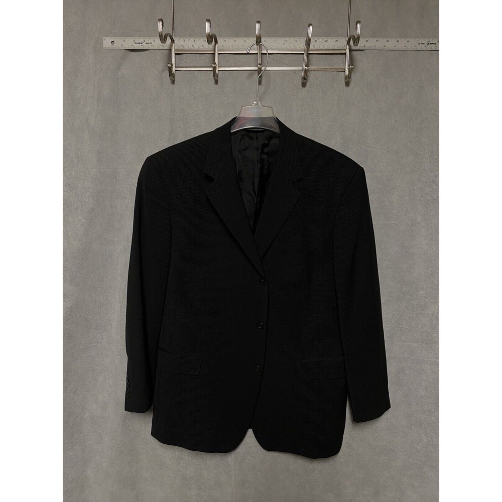 Roberto Villini Blazer‎ Men 44R Black Giammetti Piana Italy Wool Academia Luxury